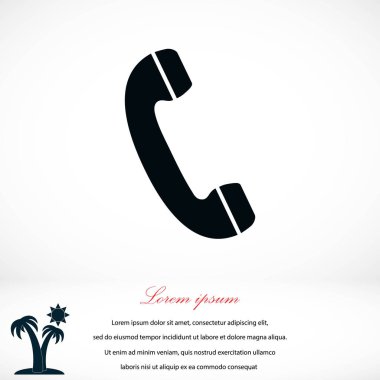 telefon alıcısı vektör simgesi