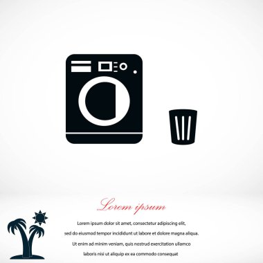 Çamaşırhane simgeler vektör