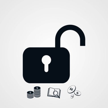 asma kilit simgesi vektör