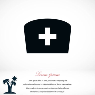 Düz hemşire simgesi