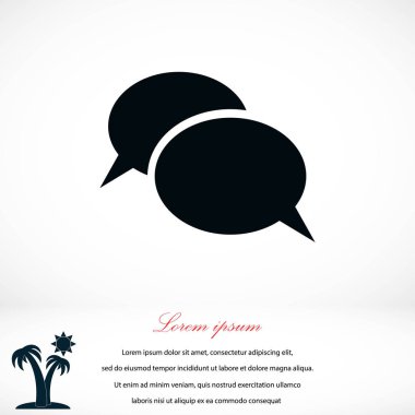 iletişimin bir düz simgesi