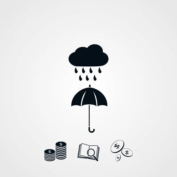 Cloud and umbrella icon — Stock Vector