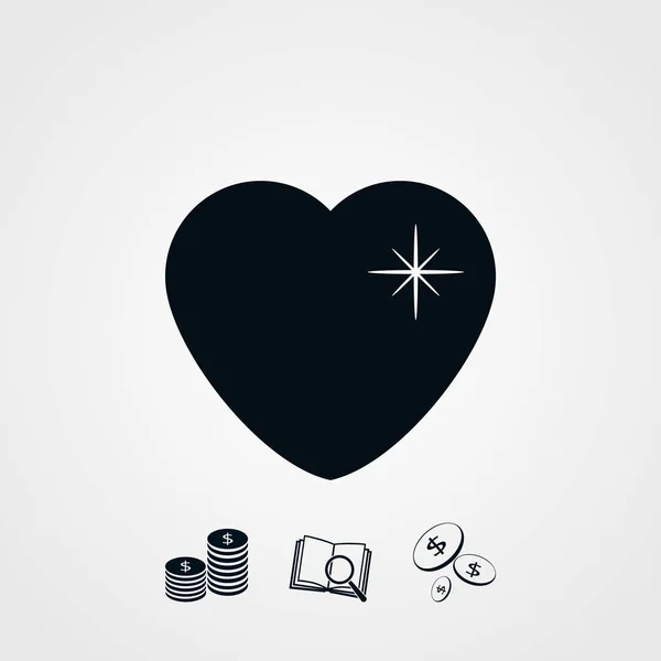 Corazón estrella icono — Archivo Imágenes Vectoriales