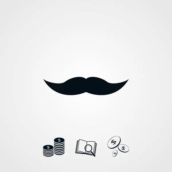 Bigotes icono vector — Archivo Imágenes Vectoriales