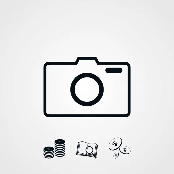 Photo camera vector icon — Stock Vector