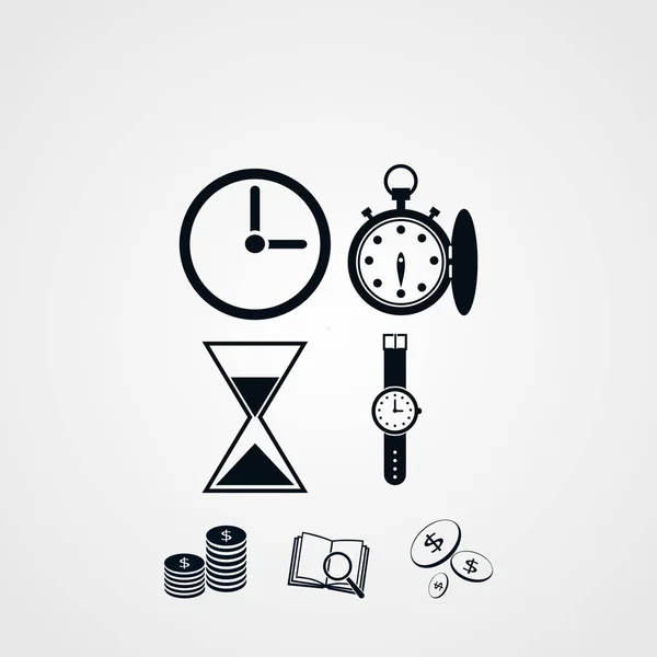 Relógios ícones vetor — Vetor de Stock