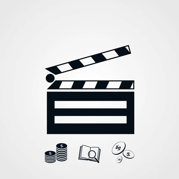 Set icone cinematografia cinema icona — Vettoriale Stock
