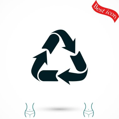 geri dönüşüm işareti simgesi