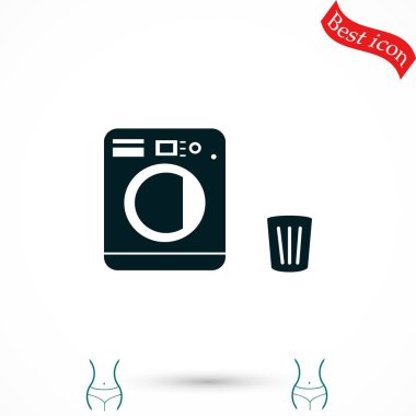 Çamaşırhane simgeler vektör