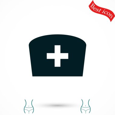 Düz hemşire simgesi