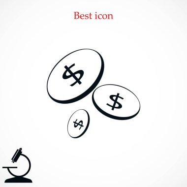 Düz para vektör simgesi 