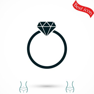 Yüzük simge vektör