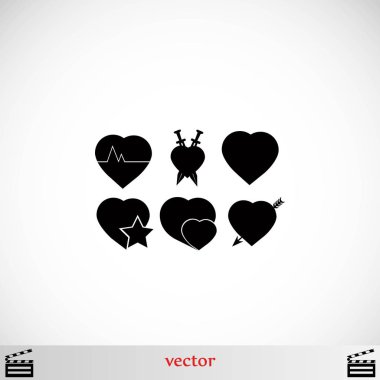 Kalpler simgeler vektör