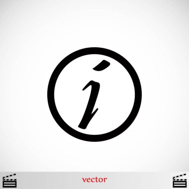 Bilgi işareti vektör simgesi
