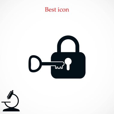 Kilit ve anahtar vektör simgesi