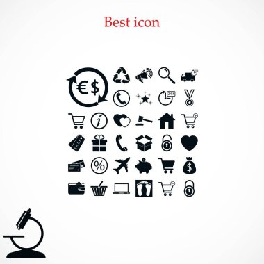 alışveriş simgeler vektör