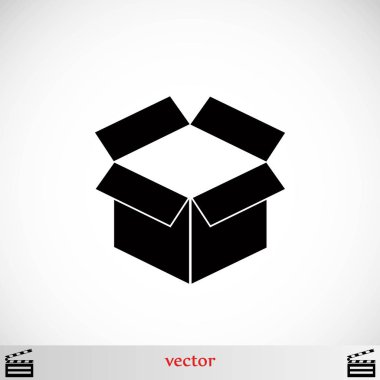 kutusu simgesi, vektör çizim