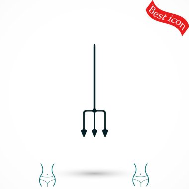 Bahçe çatal vektör simgesi