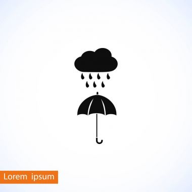 bulut ve şemsiye simgesi