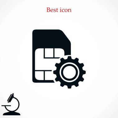 SIM kartı ayarı basit simgesi 