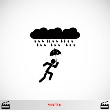 Yalnız yağmur simgesi