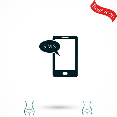 Akıllı telefon sms simgesi