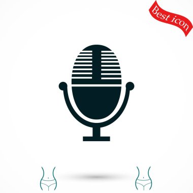 vektör mikrofon simgesi
