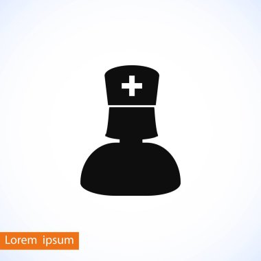 Hemşire simge vektör