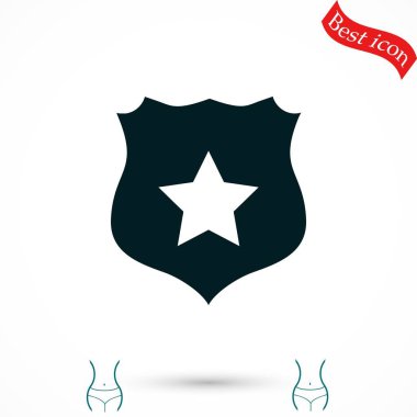 Kalkan işareti vektör simgesi