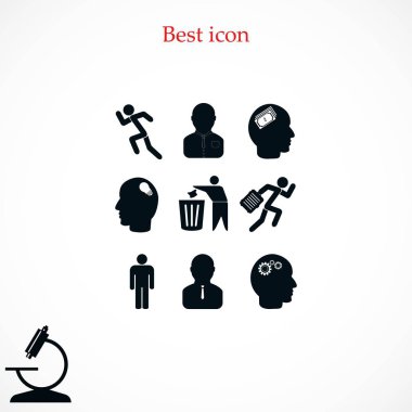 siyah çalışma işadamı simgesi