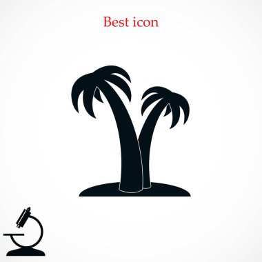 Palm tropik ağaç simgesiyle