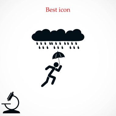 Yalnız yağmur simgesi