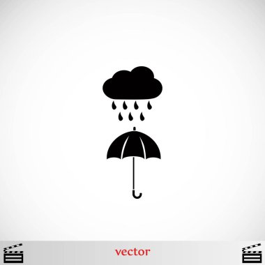 bulut ve şemsiye simgesi