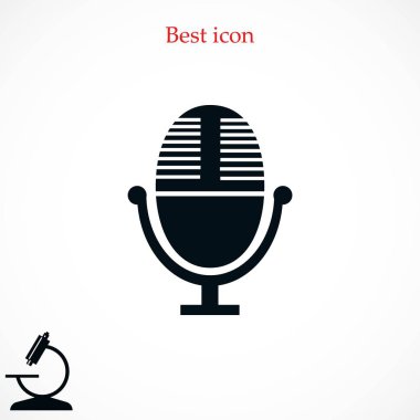 vektör mikrofon simgesi