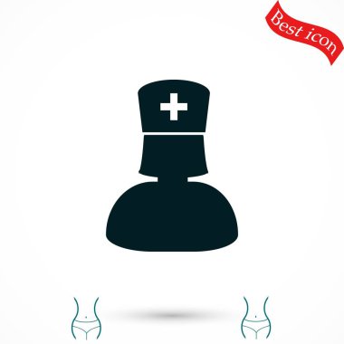 Hemşire simge vektör