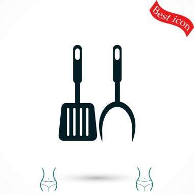 Barbekü simge vektör