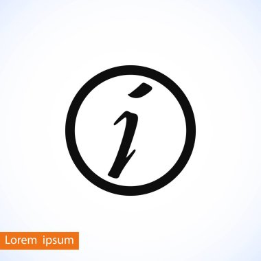 Bilgi işareti vektör simgesi