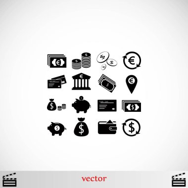 Finans simgeler vektör