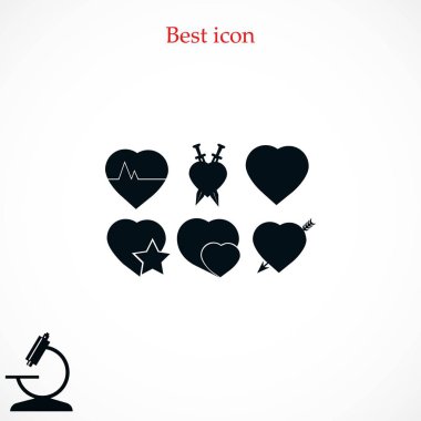 Kalpler simgeler vektör