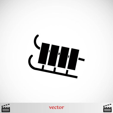 atlı kızak simge vektör