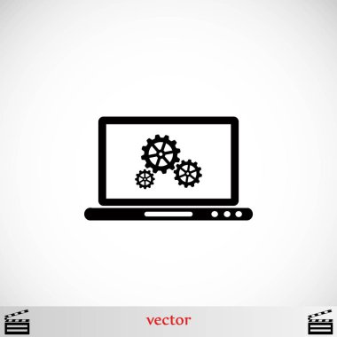 ayar dizüstü simge vektör