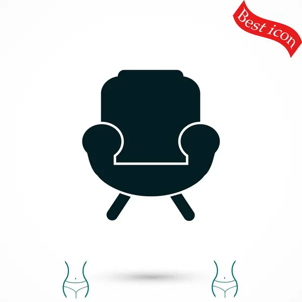 Fauteuil icône vecteur — Image vectorielle