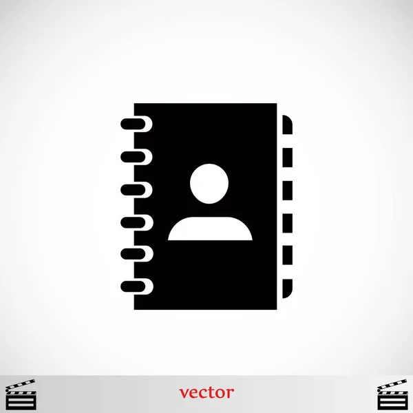 Notizbuch-Vektorsymbol — Stockvektor