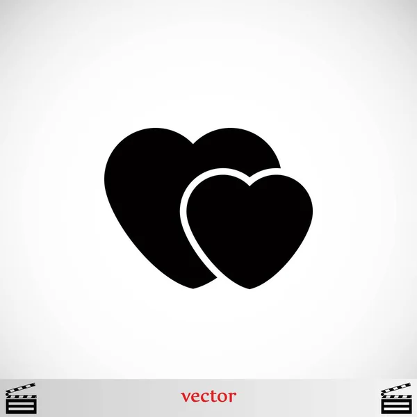 Icono del Vector del Corazón — Vector de stock