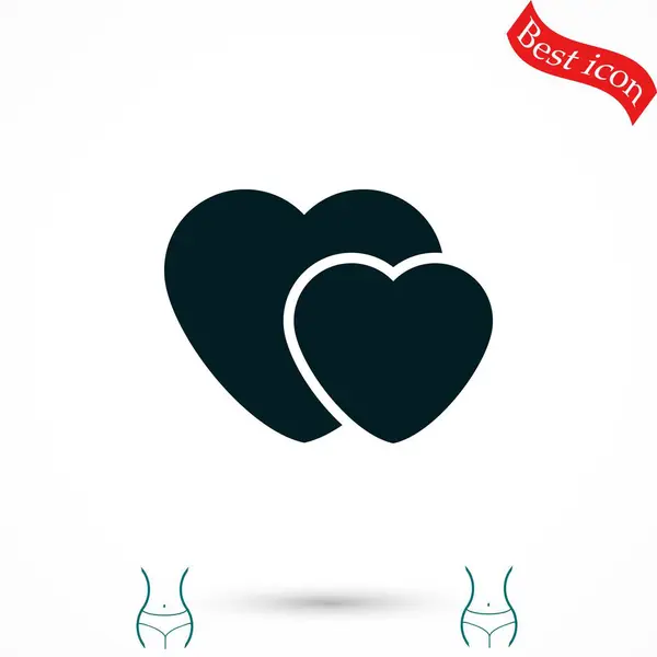 Herzvektor-Ikone — Stockvektor