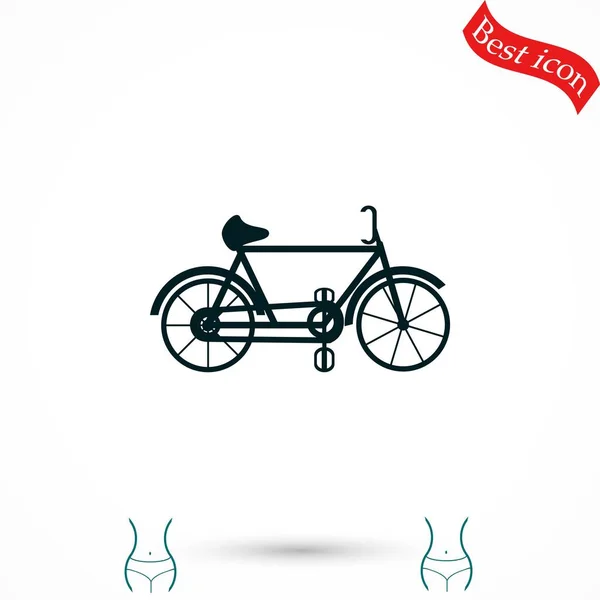 Fahrrad-Vektor-Symbol — Stockvektor