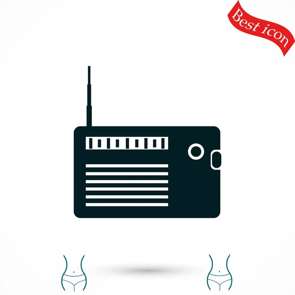Vetor ícone de rádio — Vetor de Stock