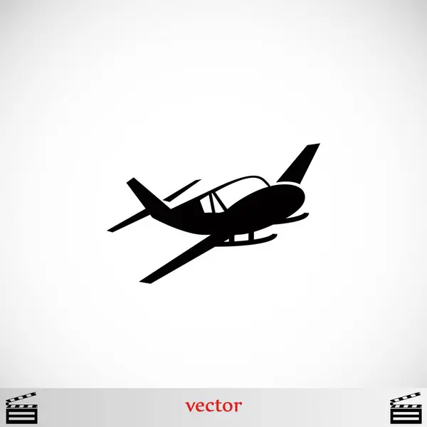 Symbolvektor Flugzeug — Stockvektor