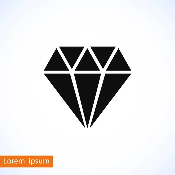 Icono vector diamante — Archivo Imágenes Vectoriales