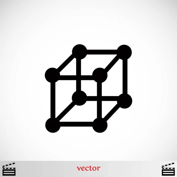 Вектор значка куба — стоковый вектор
